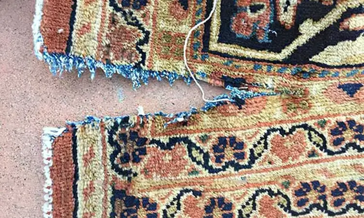 رفو فرش در قالیشویی کریم خان